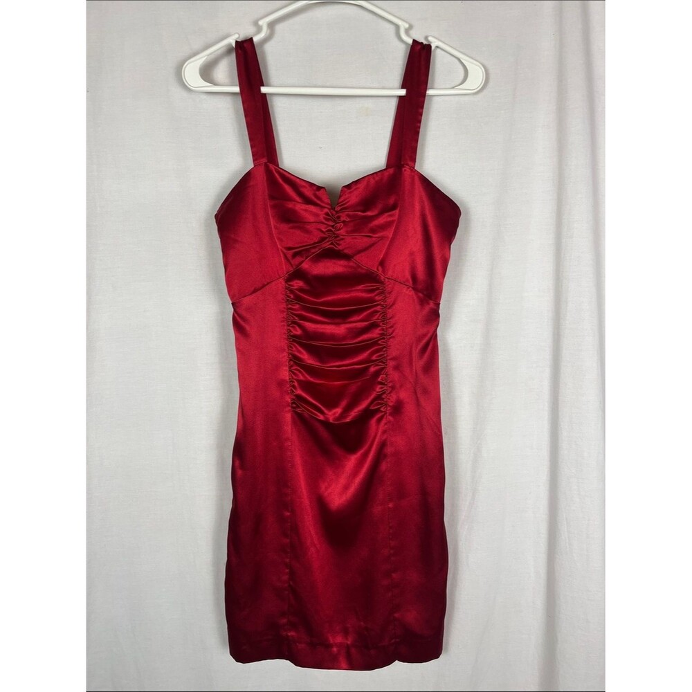 Newport News Vintage Red Satin MIni Dress